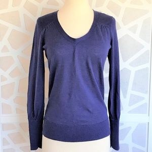 LOFT Navy Linen/Cotton Light Sweater